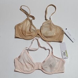 Calvin Klein Tan and Pink Bras Intimates & Sleepwear